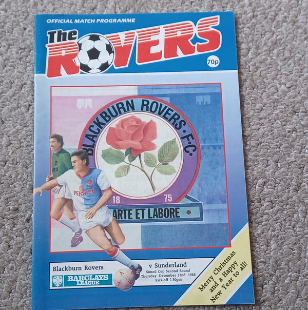 Blackburn Rovers v Sunderland Simod Cup 1988/9