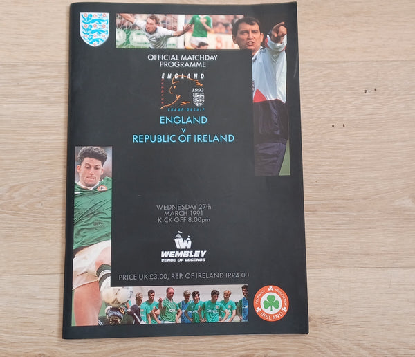 England v Republic of Ireland 1991