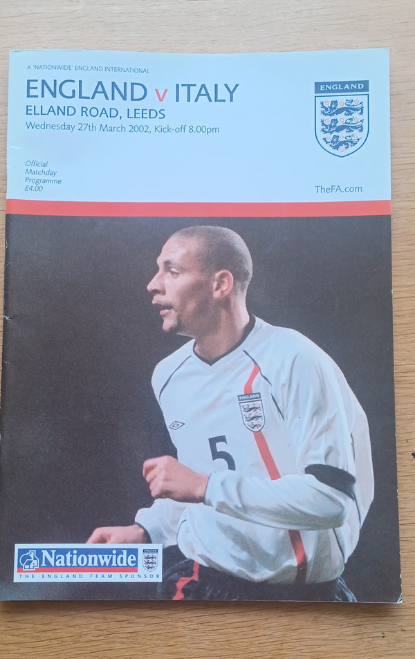 England v Italy 2002 At Leeds Utd Elland Rd
