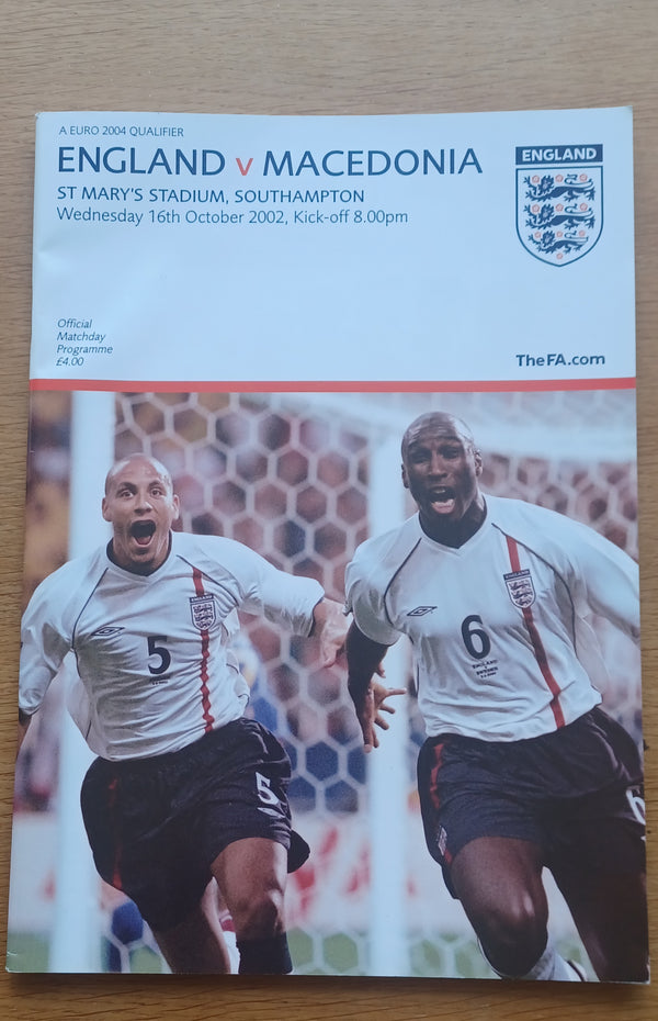 England v Macedonia 2002 At Southampton Fc