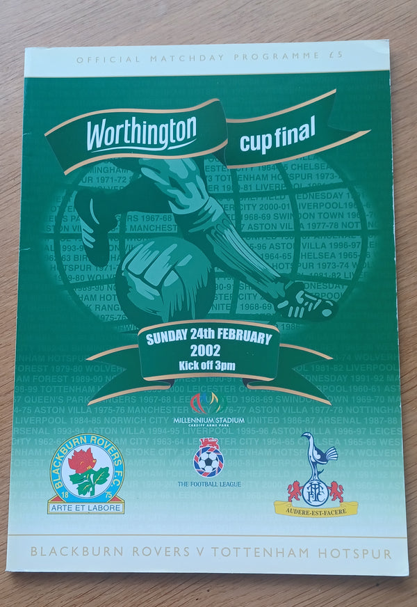 2002 Blackburn Rovers v Tottenham League Cup Final