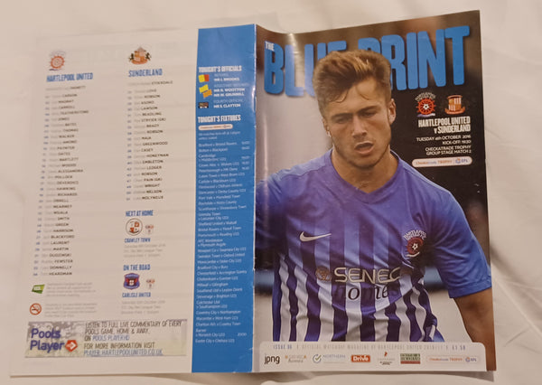Hartlepool United v Sunderland Checkatrade Trophy 2016/17