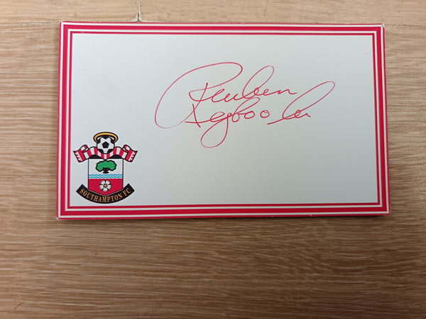 Rueben Agboola Signed Southampton Card