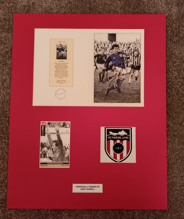 Gary Rowell Signed Sunderland Display