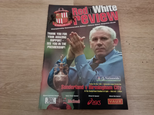 Sunderland v Birmingham 1998/9 Championship Special Issue