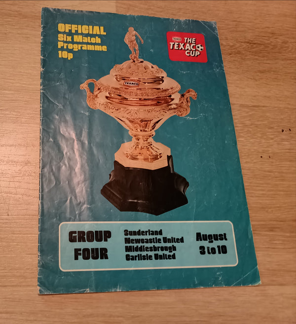 Texaco Cup Group 4 1974/5 Programme North East Section