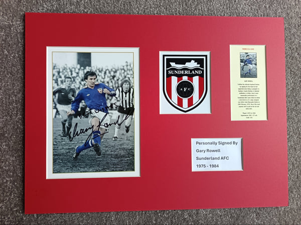 Gary Rowell Signed 16x12 Player Display