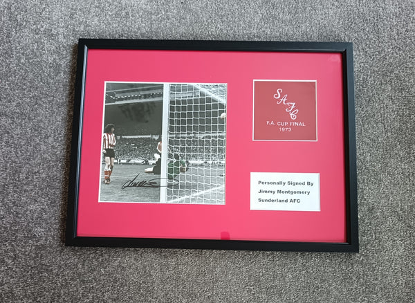 Jimmy Montgomery Sunderland Signed 1973 FA Cup Final Save