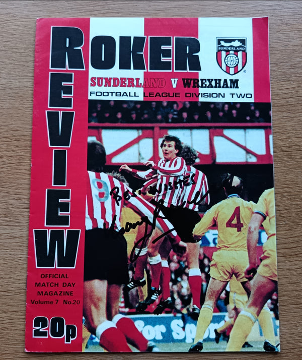 Sunderland v Wrexham 1978/9 SIGNED Gary Rowell