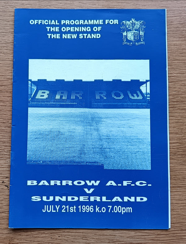 Barrow FC v Sunderland 1996/7 Pre Season Friendly