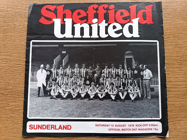 Sheffield Utd v Sunderland 1978/9 ASC