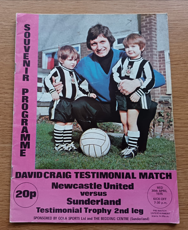 Newcastle Utd v Sunderland 1974/5 David Craig Testimonial