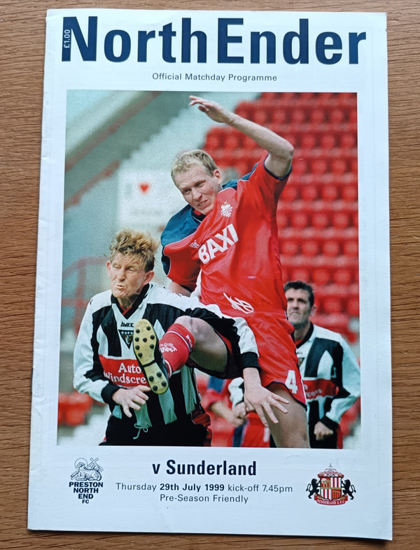 Preston North End v Sunderland 1999/00 Pre Season Friendly