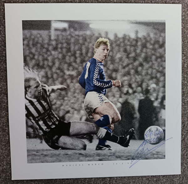 Marco Gabbiadini 1990 Goal v Newcastle SIGNED Print