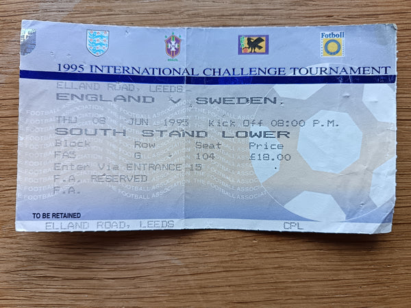 England v Sweden 1995 @Leeds Utd