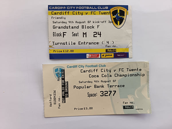Match Ticket Cardiff City v FC Twente 2007/08