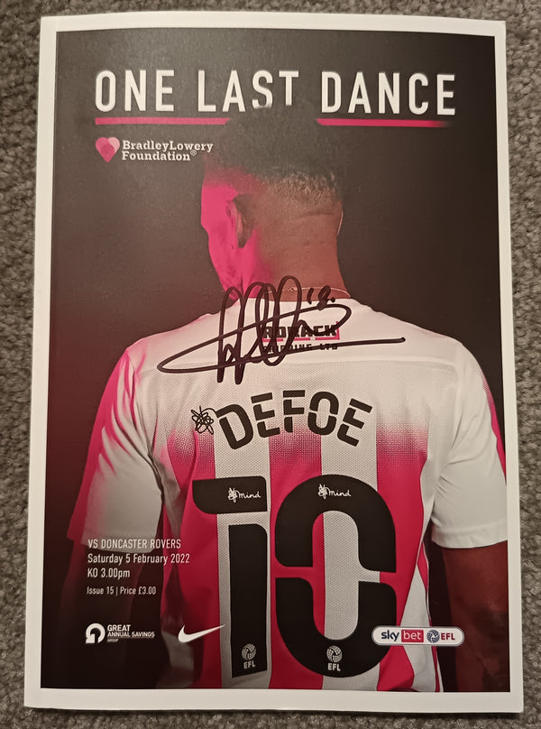 Sunderland v Doncaster Rovers 2021/22 Signed Jermain Defoe