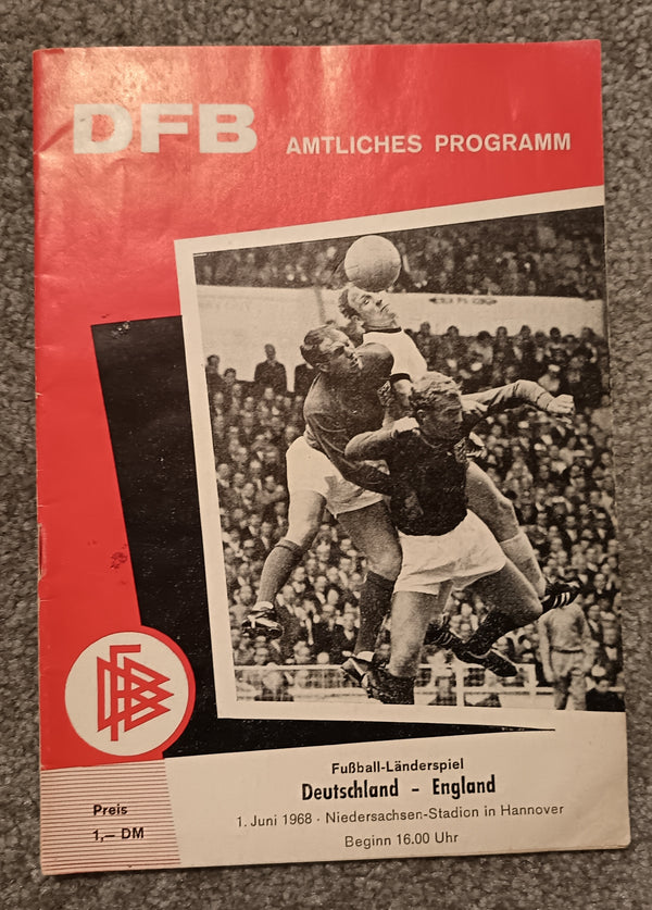 West Germany v England 1968