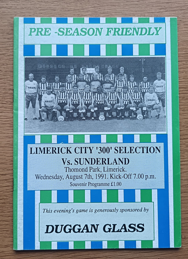 Limerick City v Sunderland 1991 Pre Season Friendly
