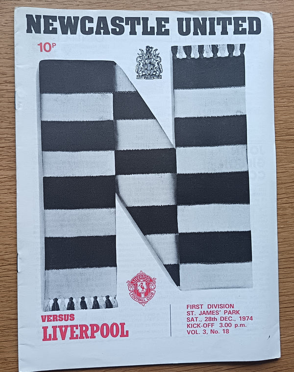 Newcastle Utd v Liverpool 1974/5
