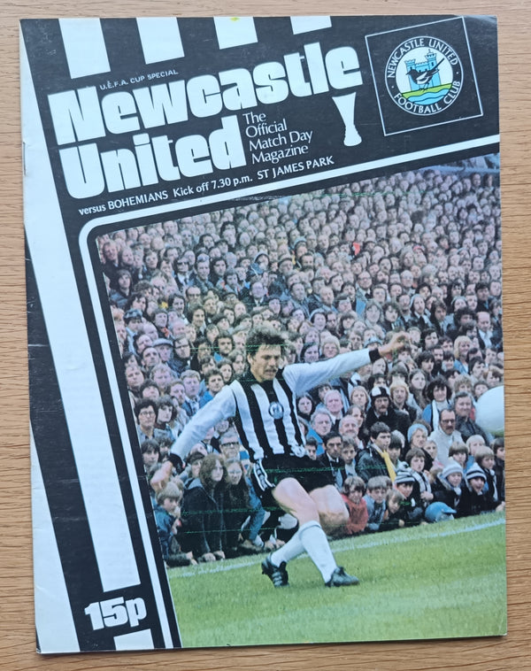 Newcastle Utd v Bohemians 1977/8 UEFA Cup