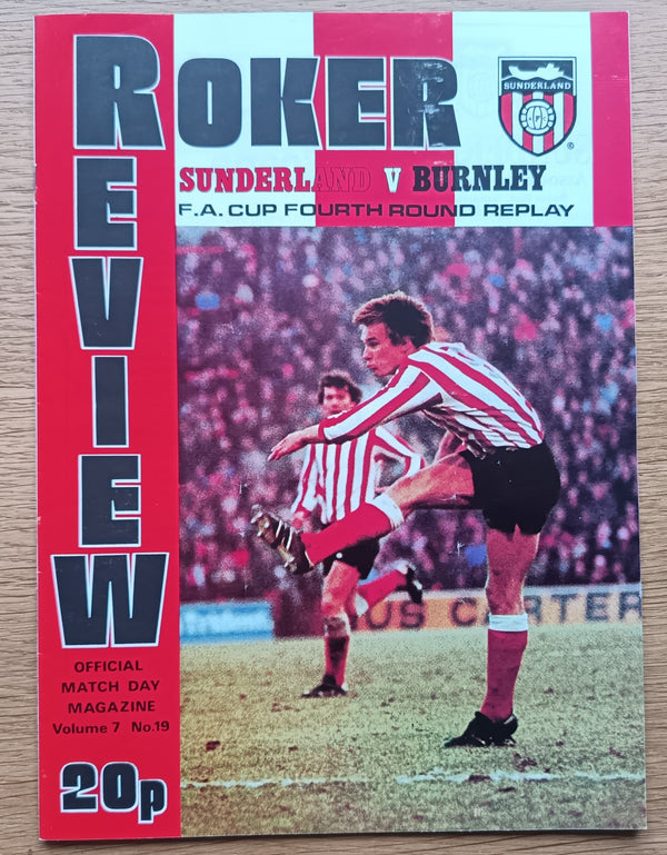 Sunderland v Burnley 1978/9 FA Cup