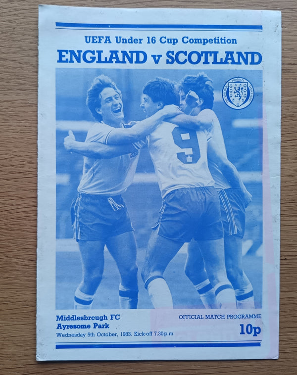 England v Scotland Schools International At Middlesborough 1983