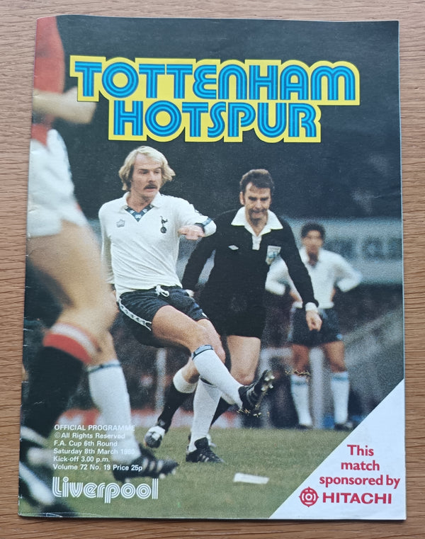 Tottenham v Liverpool FA Cup 6th Rd 1979/80