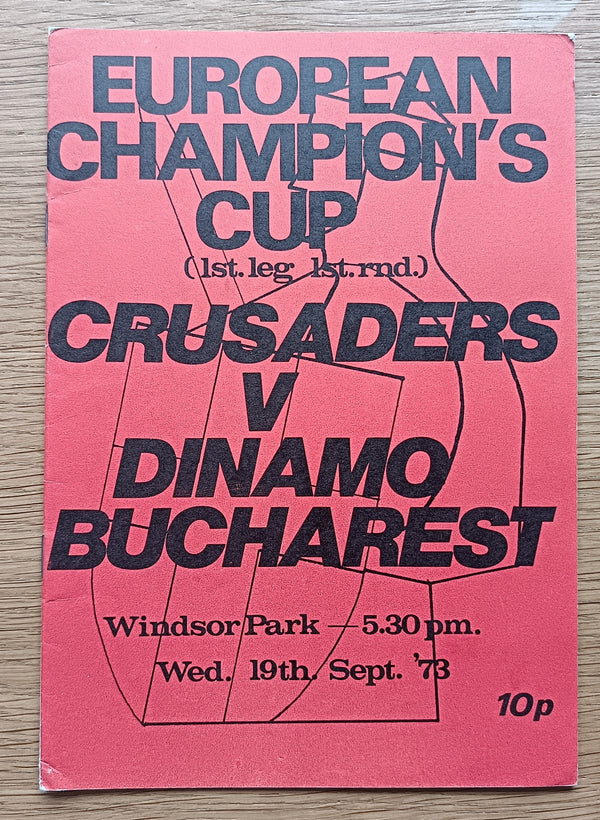 Crusaders v Dinamo Bucharest European Cup 1973/4