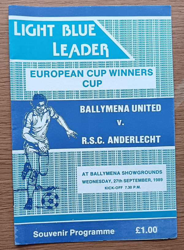 Ballymena Utd v Anderlecht ECWC 1989/90