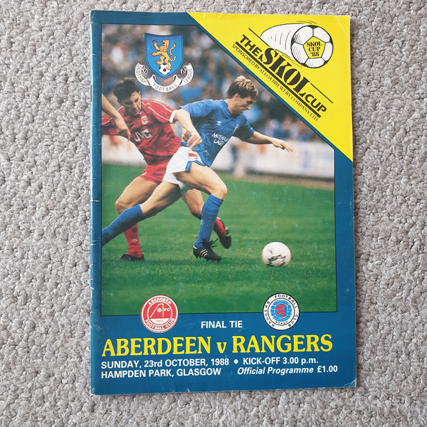 1988 Aberdeen v Rangers Skol Cup Final