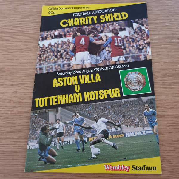 1981 Aston Villa v Tottenham FA Charity Shield