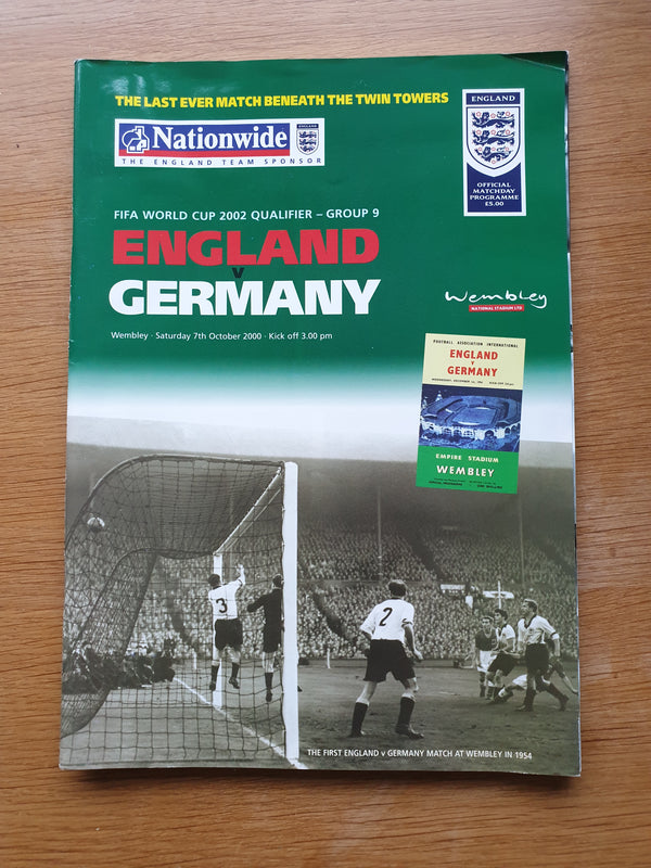 England v Germany 2000 Last at Wembley