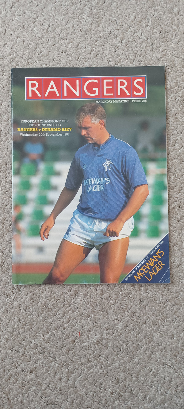 Rangers v Dynamo Kiev European Cup 1987/8