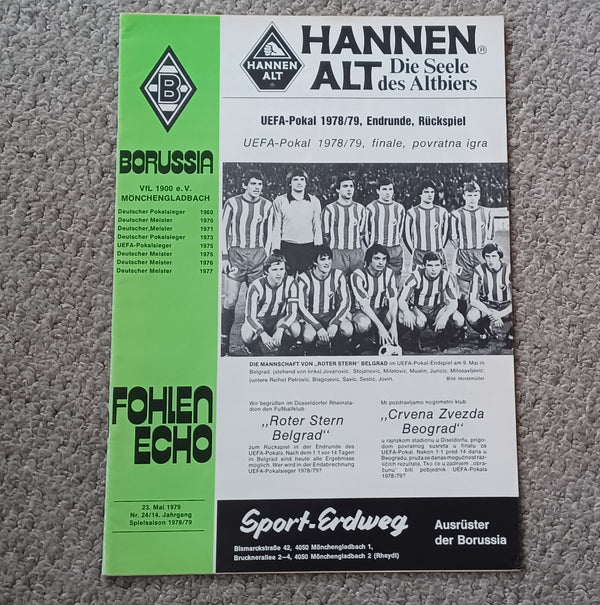 Borussia MG v Red Star Belgrade 1979 UEFA Cup Final