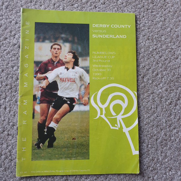 Derby County v Sunderland 1990/1 FLC3