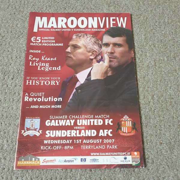 Galway United v Sunderland 2007/08 pre season friendly